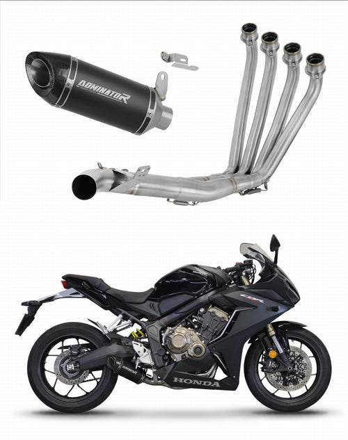 Honda CBR 650 R 2019 - 2023 Full Exhaust System Collector Silencer HP8 BLACK + dB killer