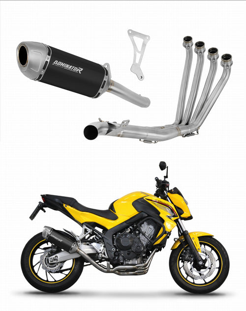 Honda CBR 650 F 2014 - 2018 Full Exhaust System Collector Silencer S6 BLACK + dB killer