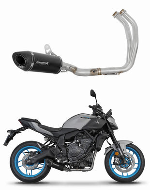 Yamaha MT 07 2025 Full Exhaust System Collector Silencer HP8 BLACK + dB killer