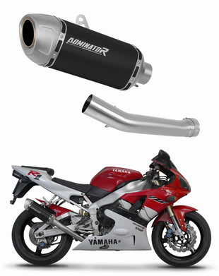 Yamaha YZF R1 1000 RN01 1998 - 1999 Exhaust Silencer Muffler S6 Shorty BLACK + dB killer