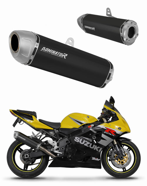 Suzuki GSXR 750 K1-K5 2001 - 2005 Exhaust Silencer Muffler S6 BLACK + dB killer