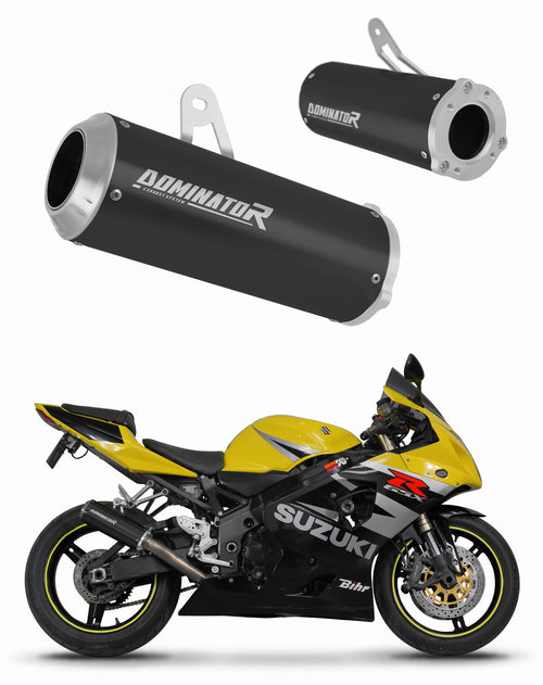 Suzuki GSXR 750 K1-K5 2001 - 2005 Exhaust Silencer Muffler GP BLACK + dB killer
