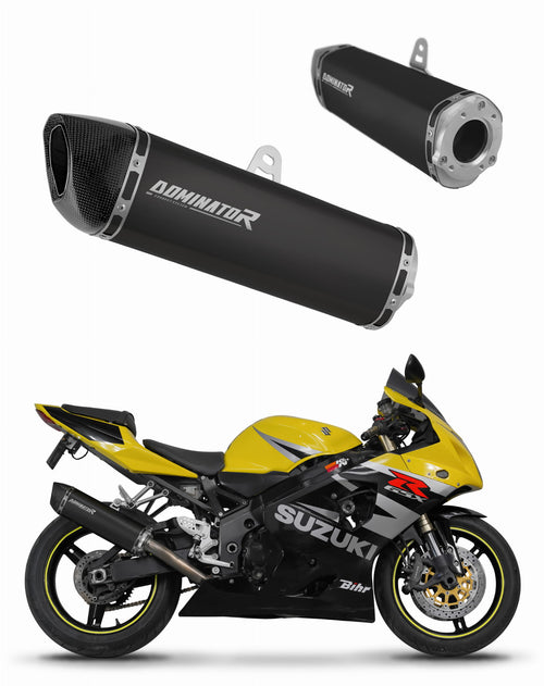 Suzuki GSXR 600 K1-K5 2001 - 2005 Exhaust Silencer Muffler HP6 BLACK + dB killer