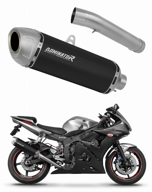 Yamaha YZF R6 2003 - 2005 Exhaust Silencer Muffler S6 BLACK + dB killer