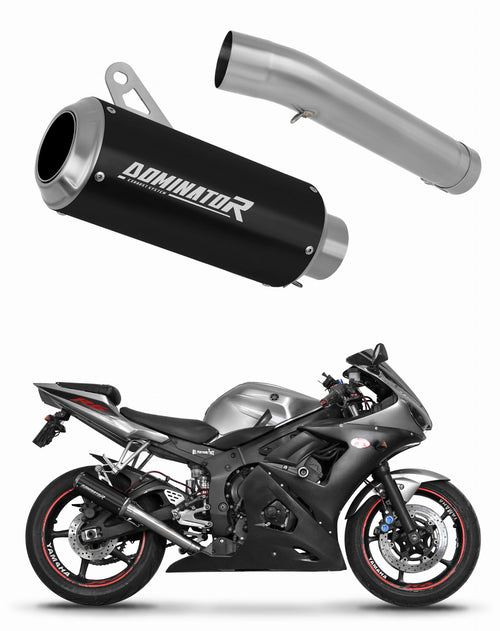 Yamaha YZF R6 2003 - 2005 Exhaust Silencer Muffler GP BLACK + dB killer