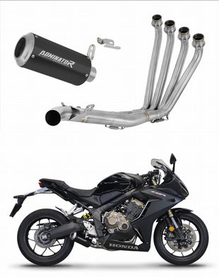 Honda CBR 650 R 2019 - 2023 Full Exhaust System Collector Silencer GP BLACK + dB killer medium