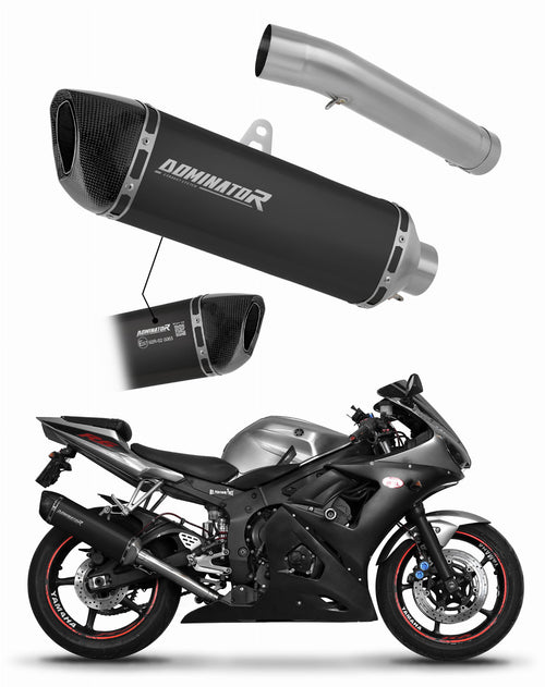 Yamaha YZF R6 2003 - 2005 EU Approved Exhaust Silencer Muffler HP6 BLACK + dB killer