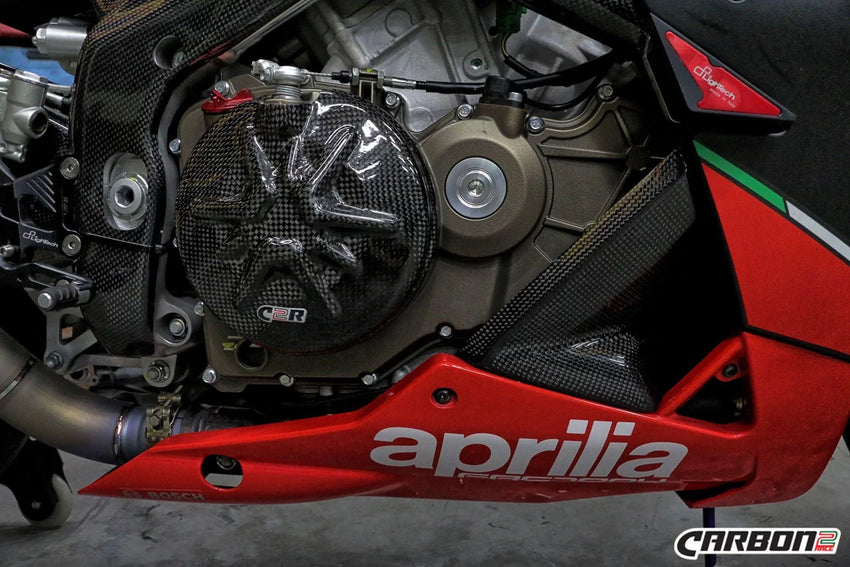 APRILIA Tuono V4 1000 / 1100 RR 2011-2024 Carbon Fiber Engine Case Covers (2-pieces)