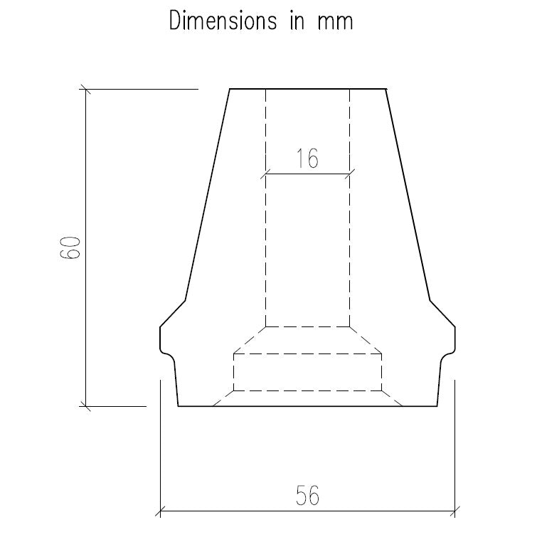 Bottom out bumper conic 16mm Medium stiffness