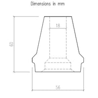 Bottom out bumper conic 18mm Medium stiffness
