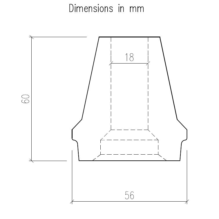 Bottom out bumper conic 18mm Medium stiffness