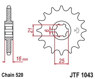Front sprocket JT JTF1043,14