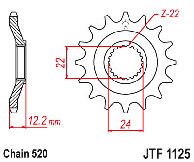 Front sprocket JT JTF1125,17