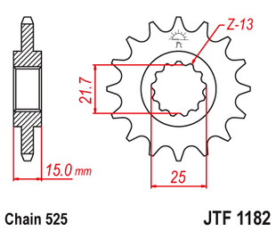 Front sprocket JT JTF1182,14
