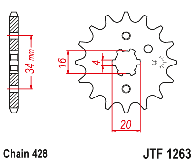 Front sprocket JT JTF1263,15