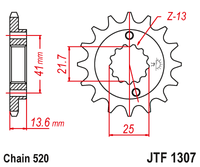 Front sprocket JT JTF1307,15
