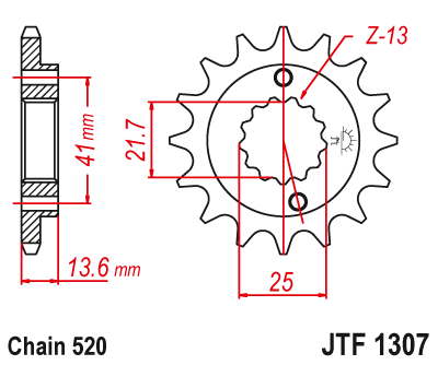 Front sprocket JT JTF1307,15