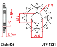 Front sprocket JT JTF1321,14