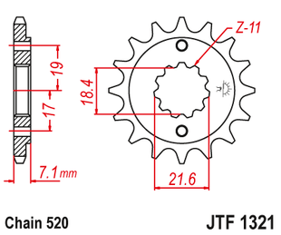 Front sprocket JT JTF1321,13