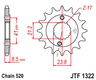 Front sprocket JT JTF1322,13