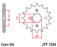 Front sprocket JT JTF1324,12