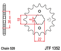 Front sprocket JT JTF1352,13