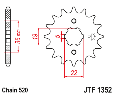 Front sprocket JT JTF1352,14