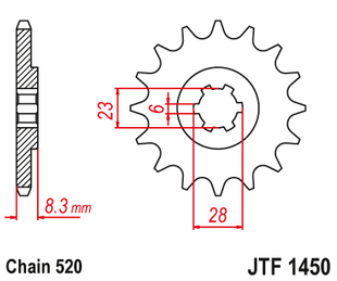 Front sprocket JT JTF1450,14