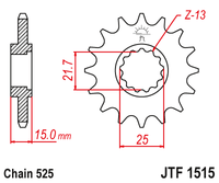 Front sprocket JT JTF1515,15