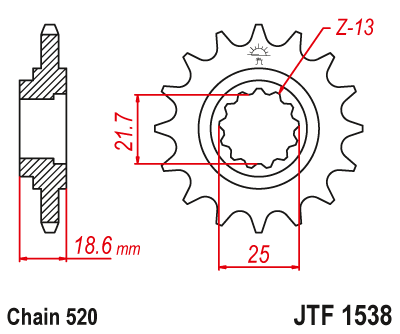 Front sprocket JT JTF1538,15