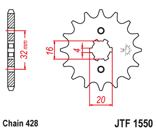 Front sprocket JT JTF1550,14