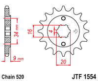 Front sprocket JT JTF1554,13