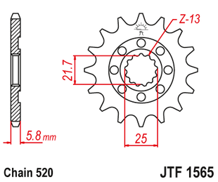 Front sprocket JT JTF1565,12