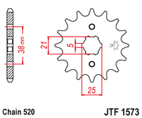 Front sprocket JT JTF1573,13