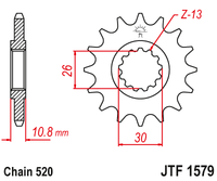 Front sprocket JT JTF1579,15