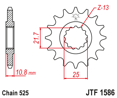 Front sprocket JT JTF1586,16