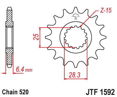 Front sprocket JT JTF1592,14