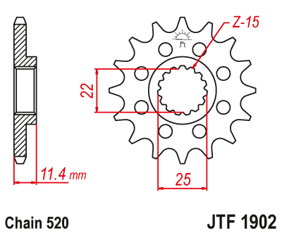Front sprocket JT JTF1902,14