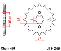 Front sprocket JT JTF249,14