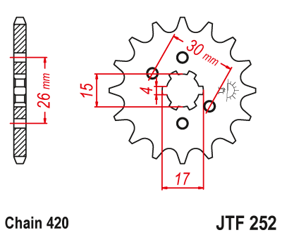 Front sprocket JT JTF252,13