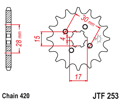 Front sprocket JT JTF253,12