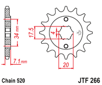 Front sprocket JT JTF266,13