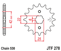 Front sprocket JT JTF278,17