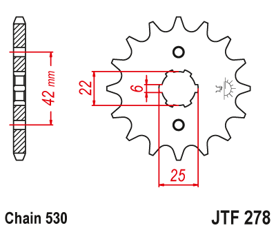 Front sprocket JT JTF278,17