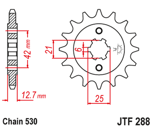 Front sprocket JT JTF288,17