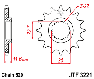 Front sprocket JT JTF3221,12