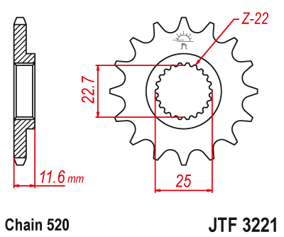 Front sprocket JT JTF3221,12