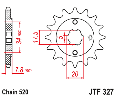 Front sprocket JT JTF327,15
