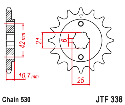 Front sprocket JT JTF338,16