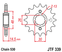 Front sprocket JT JTF339,18